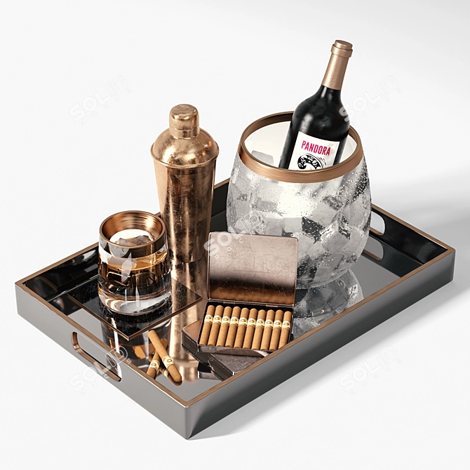 Sleek Drink Set - Perfect for Any Occasion! 3D model image 1