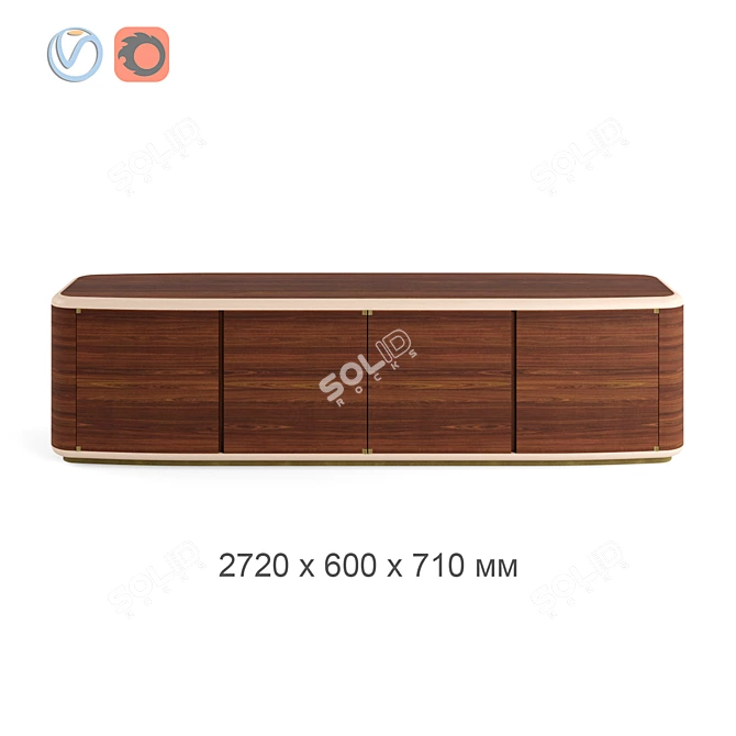 Giorgetti BULL Sideboard: Iconic Elegance 3D model image 1