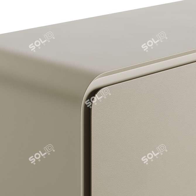 Fendi Stone Edge Low Cabinet: Elegant Sycamore TV Stand 3D model image 5