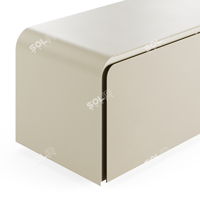 Fendi Stone Edge Low Cabinet: Elegant Sycamore TV Stand 3D model image 6