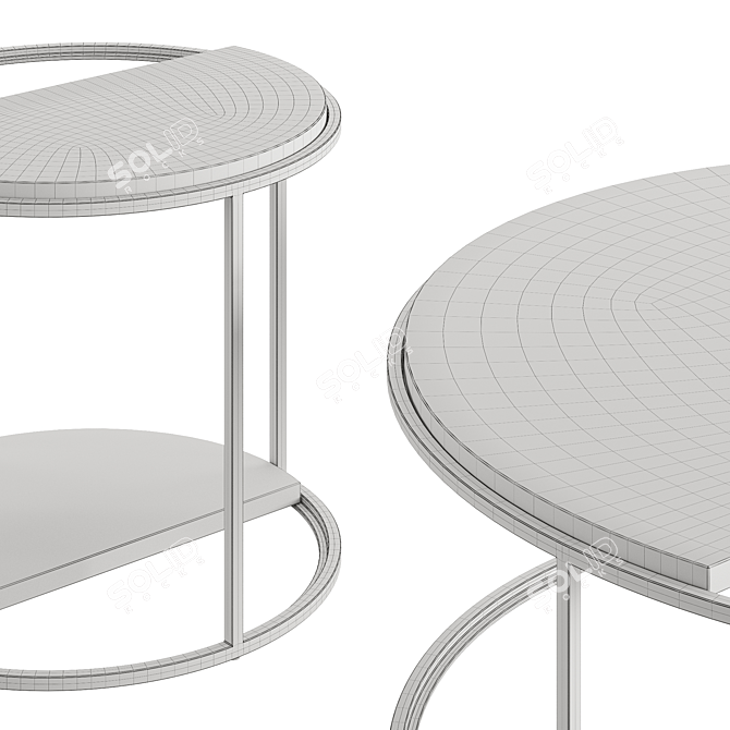 Fendi Boogie Circle Marble Table 3D model image 5