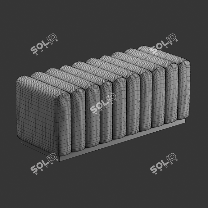 Elegant Bente Bench 3D model image 3