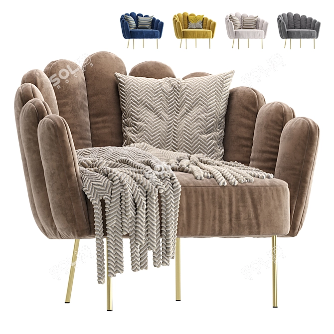 Modern Madison Armchair by Cazarina Interiors 3D model image 1