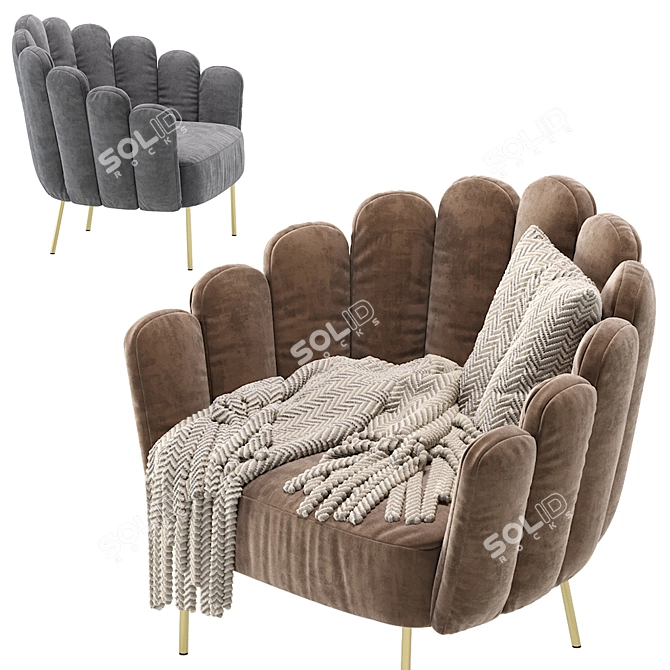 Modern Madison Armchair by Cazarina Interiors 3D model image 6