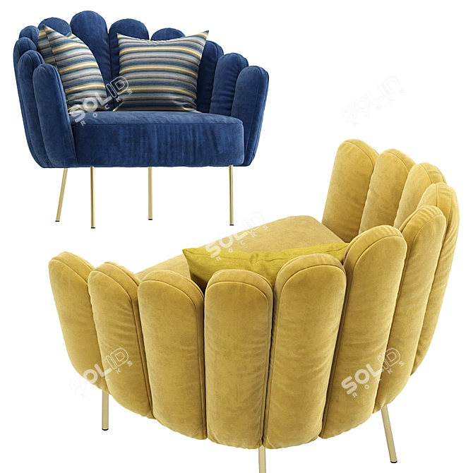 Modern Madison Armchair by Cazarina Interiors 3D model image 8