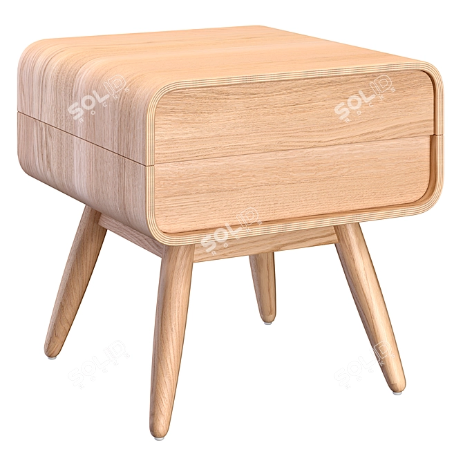 Esme Ash Bedside Table - Stylish and Functional 3D model image 1