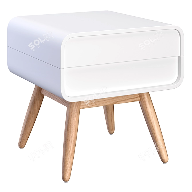 Esme Ash Bedside Table - Stylish and Functional 3D model image 2