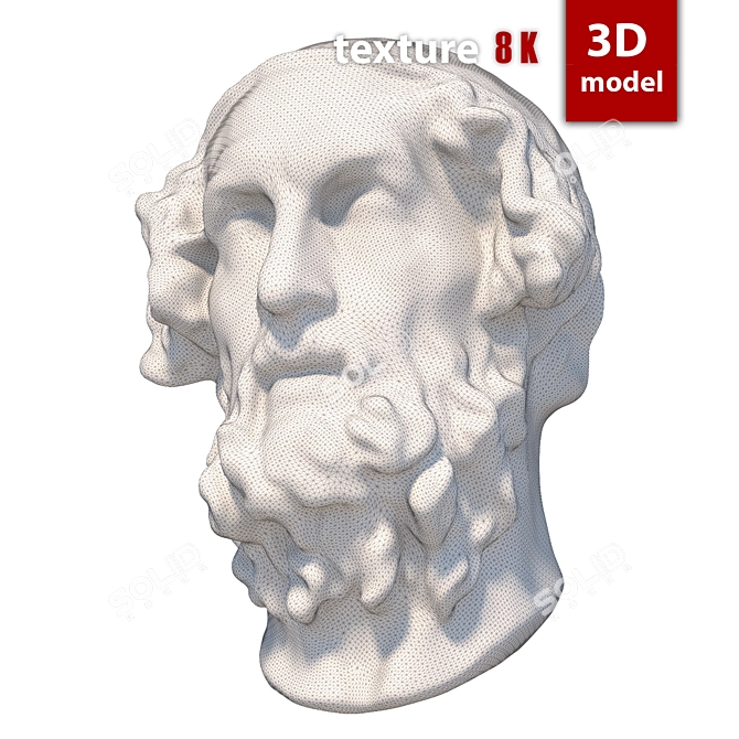 Homer's Plaster Head Sculpture 3D model image 4