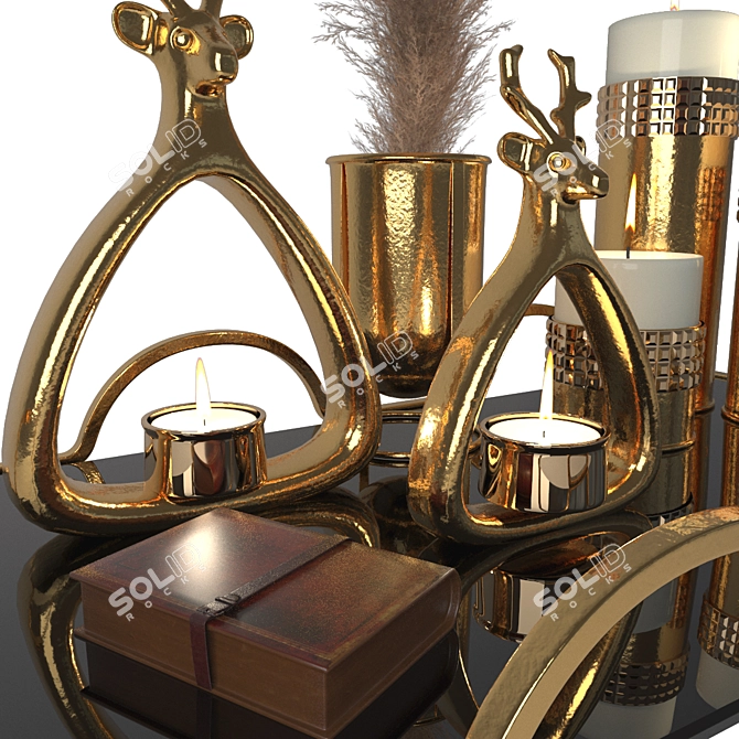 Elegant Decor Set 2015 3D model image 3