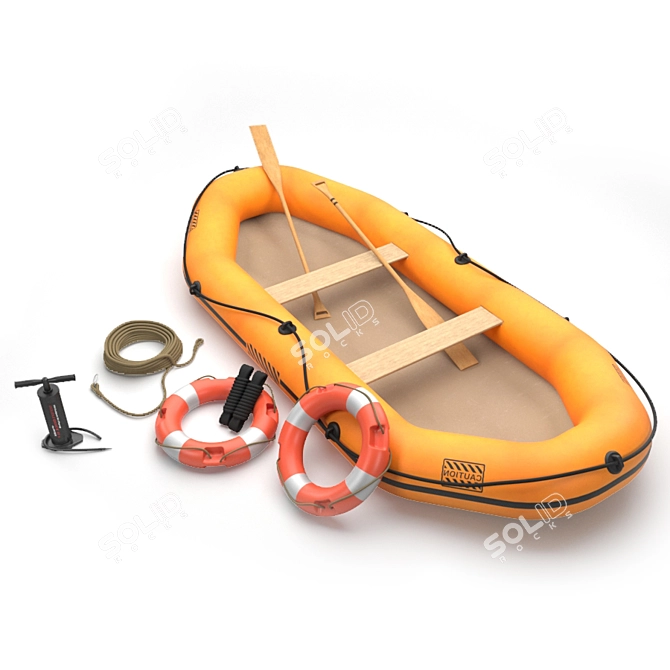 RescueMax Inflatable Boat 3D model image 1