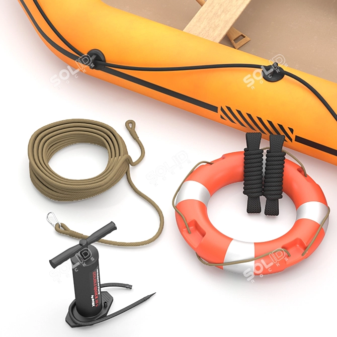 RescueMax Inflatable Boat 3D model image 2