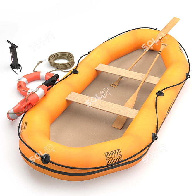 RescueMax Inflatable Boat 3D model image 3