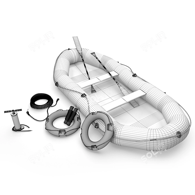 RescueMax Inflatable Boat 3D model image 4
