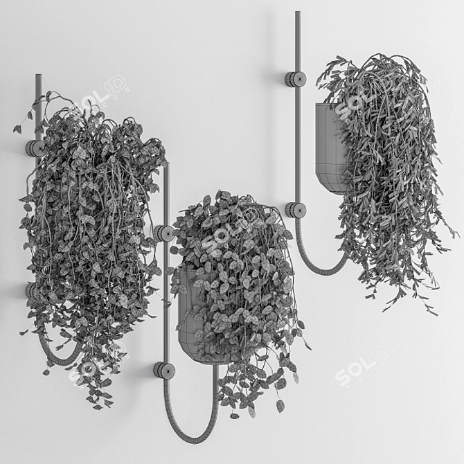 Wall-mounted Plant Pot - Indoor Greenery 3D model image 5