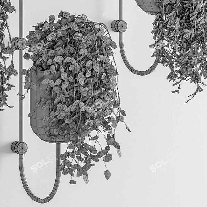 Wall-mounted Plant Pot - Indoor Greenery 3D model image 6