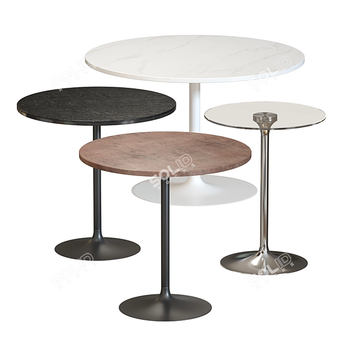 Elegant Infinity Table by Midj - Stylish and Functional 3D model image 7