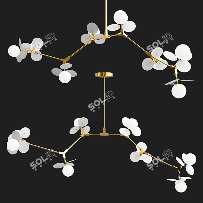 Elegant Bliss Chandelier 3D model image 1