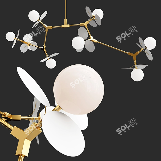 Elegant Bliss Chandelier 3D model image 3