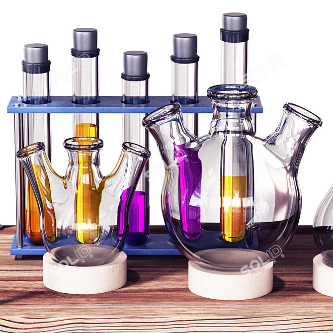 Chemistry Laboratory Glassware Set 3D model image 5