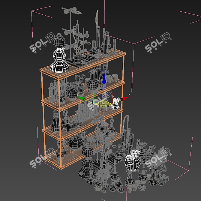 Chemistry Laboratory Glassware Set 3D model image 6