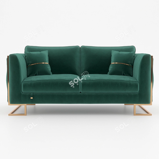 Elegant Luciano Double Sofa 3D model image 6