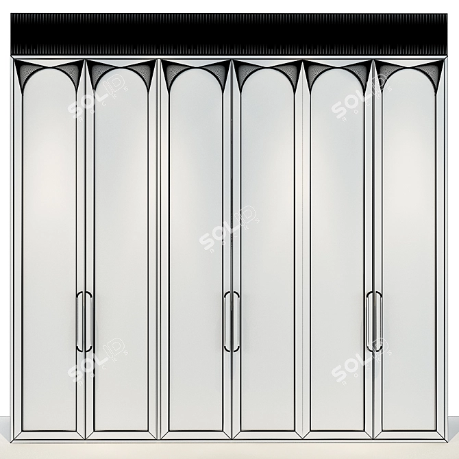 Elegant Wooden Cabinet 067 3D model image 2