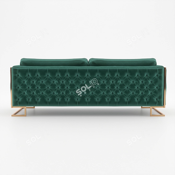 Elegant Luciano OM Triple Sofa 3D model image 3