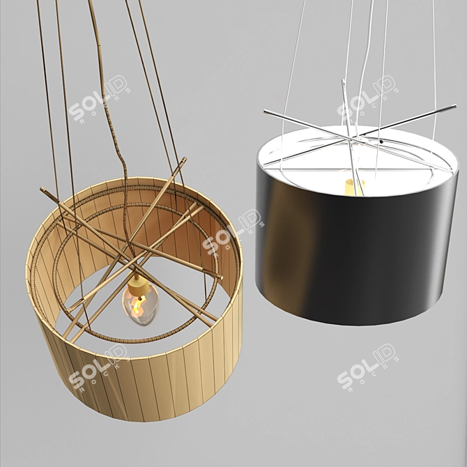 Modern Replica Pendant Lamp: FLOS Ray 3D model image 3