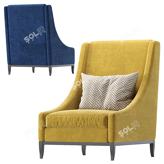 Elegant Monaco Armchair Ensuring Lasting Comfort 3D model image 4