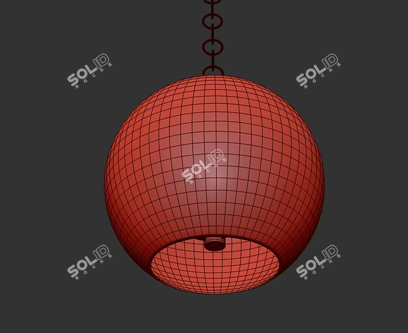 Elegant Glass Sphere Pendant 3D model image 2