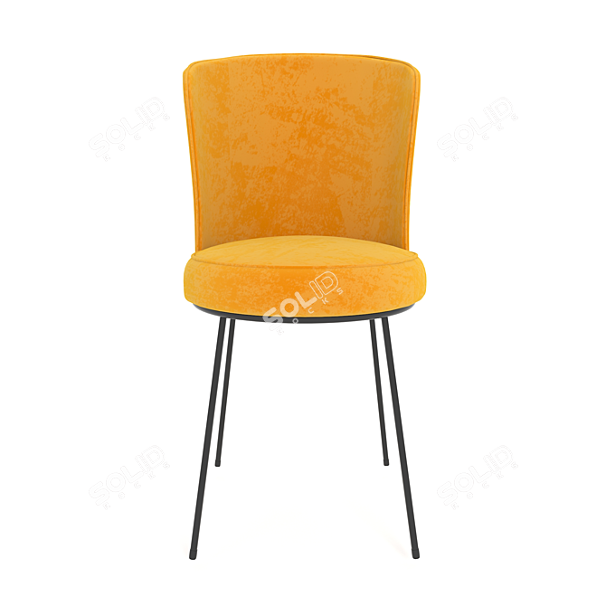 Modern Fabric Chair 3D model image 2