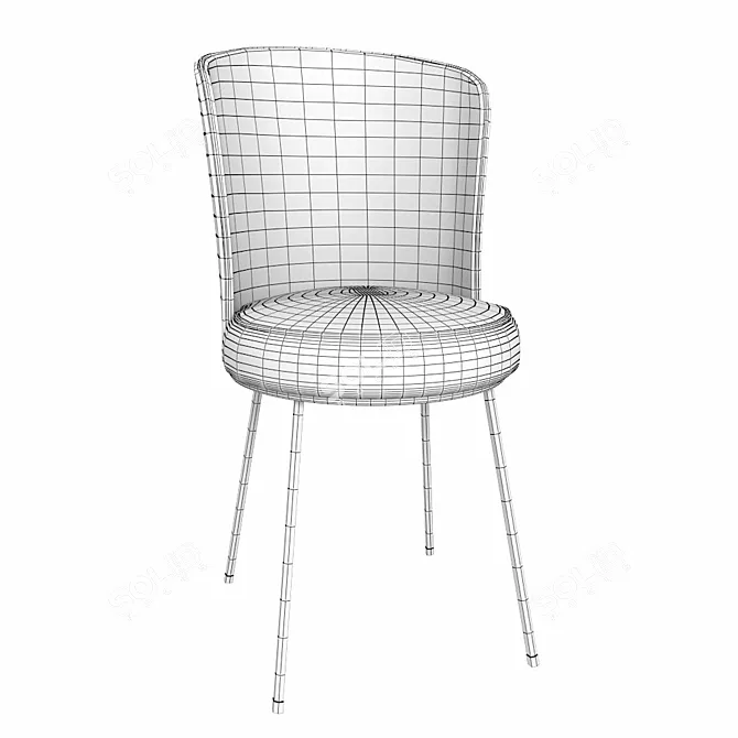 Modern Fabric Chair 3D model image 3