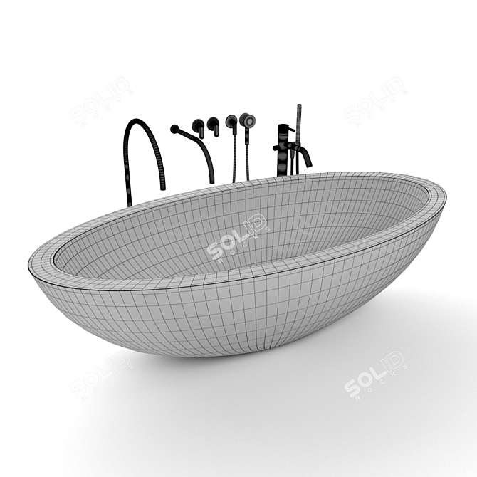 Luxury Free Standing Bathtub - COCOON Tulum 3D model image 5