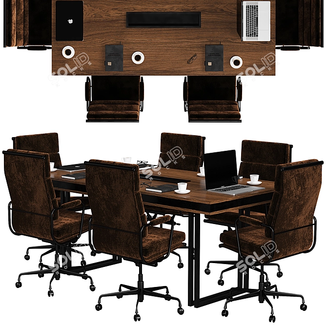 Modern Conference Table 2015 3D model image 1