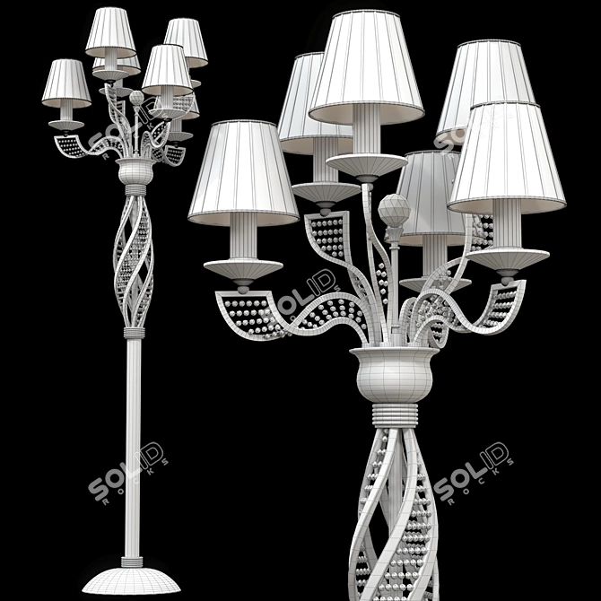 Crystal Cascade Lamp 3D model image 2