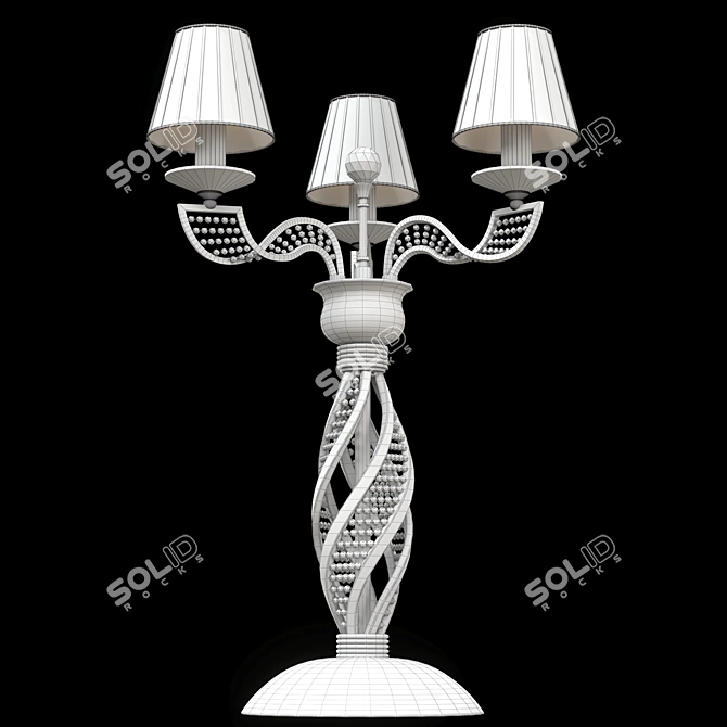 Crystal Waterfall Pendant Lamp 3D model image 2