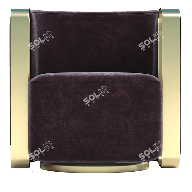 Fendi Kelly Bracelet Armchair: Elegant Modern Design 3D model image 2