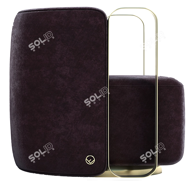 Fendi Kelly Bracelet Armchair: Elegant Modern Design 3D model image 3