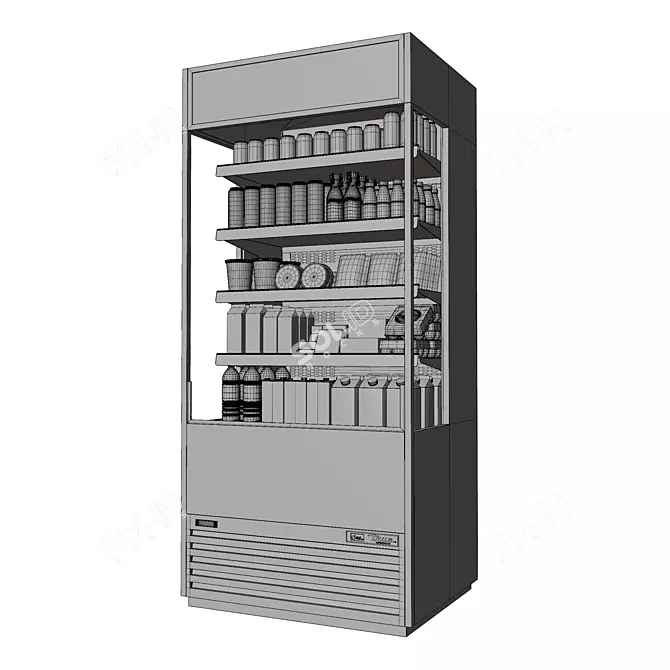 Chilled Convenience: True® TOAM Open Air Merchandiser 3D model image 4