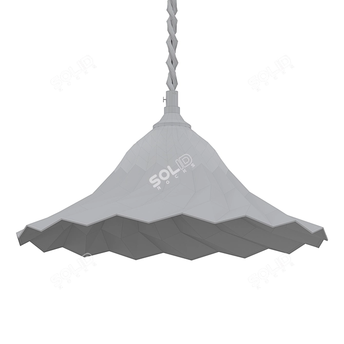 Stylish Open Optic Pendant 3D model image 2