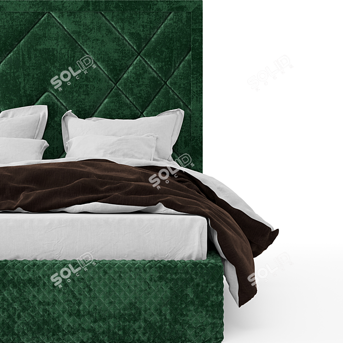 Premium Slumber Haven Bed 3D model image 3