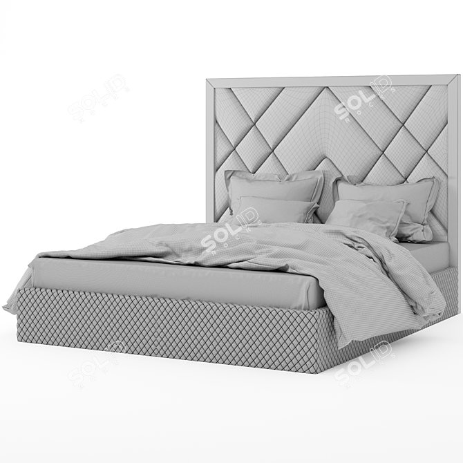 Premium Slumber Haven Bed 3D model image 5