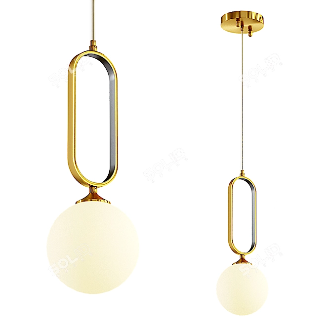 Brass Hanging Lamp: Aliexpress 3D model image 2