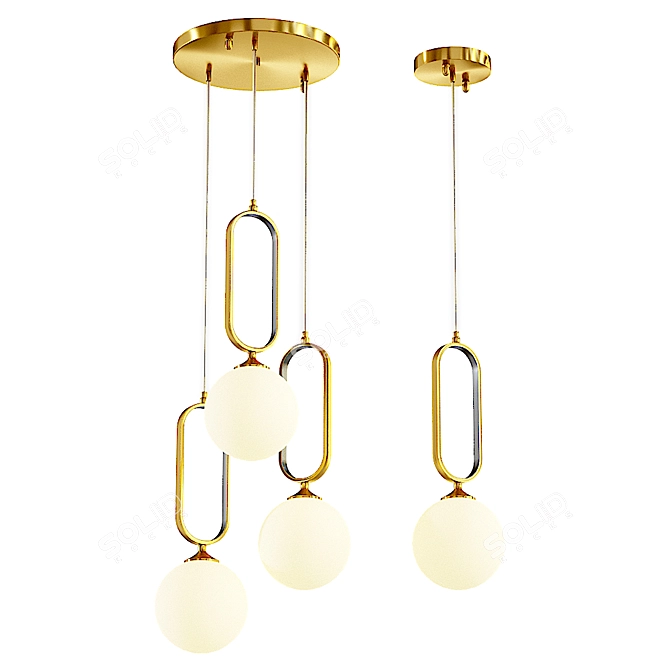 Brass Hanging Lamp: Aliexpress 3D model image 3