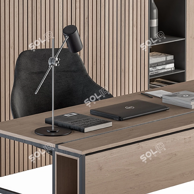 Elegant Executive Office Furniture 3D model image 2