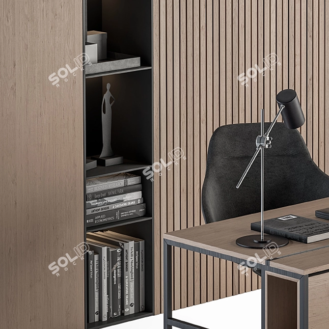 Elegant Executive Office Furniture 3D model image 3