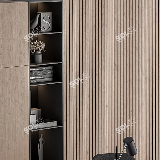 Elegant Executive Office Furniture 3D model image 4