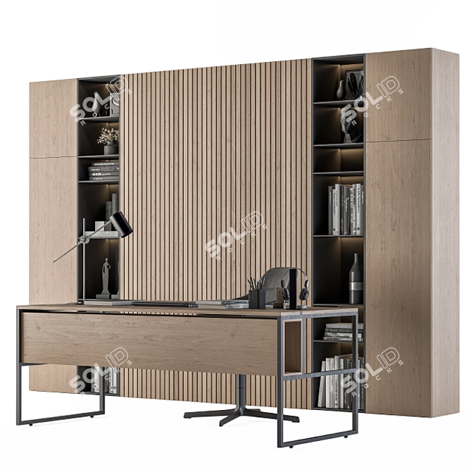 Elegant Executive Office Furniture 3D model image 5