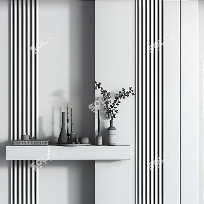 Elegant Hallway Decor with Decori 3D model image 6