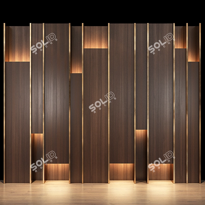 Contemporary 3D Wall Panel 3D model image 1